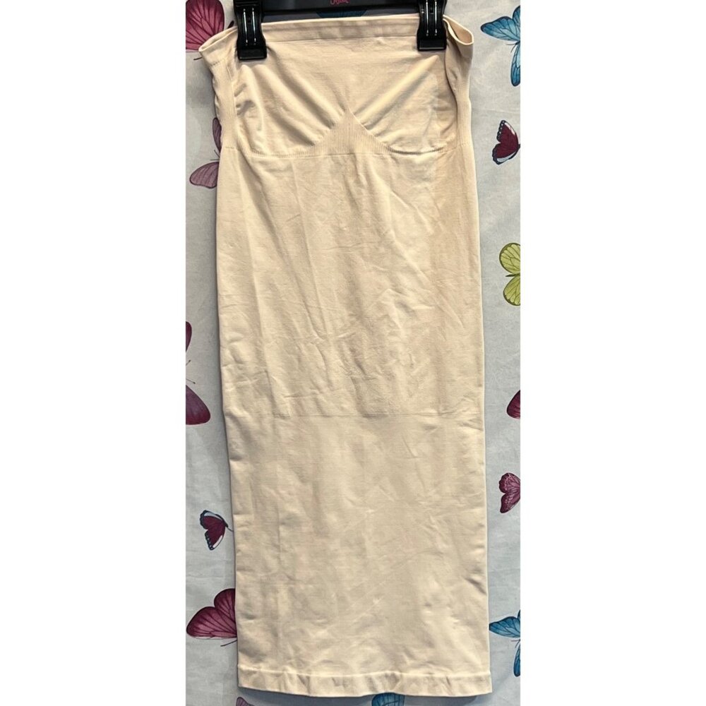 Victorias Secret Beige Bodycon Tube Skim Medium 27in Full Body Shaper